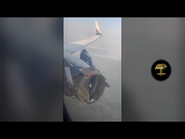 Avión aterriza de emergencia tras fuerte estruendo en un motor