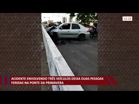 Acidente envolvendo 3 veículos deixa duas pessoas feridas no Mocambinho 11 01 2021