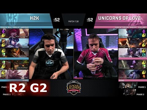 Unicorns of Love vs H2K Gaming Game 2 | Round 2 EU LCS Qualifier for S7 Worlds 2017 | UOL vs H2K G2