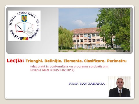 Triunghi. Definiție. Elemente. Clasificare. Perimetru