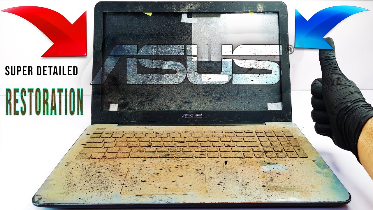 FIX TRUCK DRIVER'S ABANDONED LAPTOP - YOU WON'T BELIEVE HOW I RESTORED IT -DETAILED ASMR RESTORATION