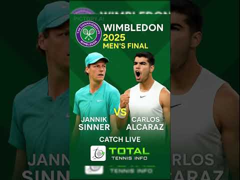 Live Wimbledon 2025 Men's Final – Alcaraz vs Sinner #wimbledon #alcaraz #sinner #livetennis