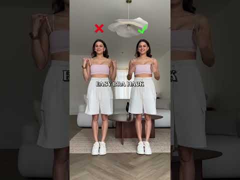 CREATE A STRAPLESS BRA IN SECONDS 😱✨ if you wear a top! SAVE & SUBSCRIBE for #fashion 💗