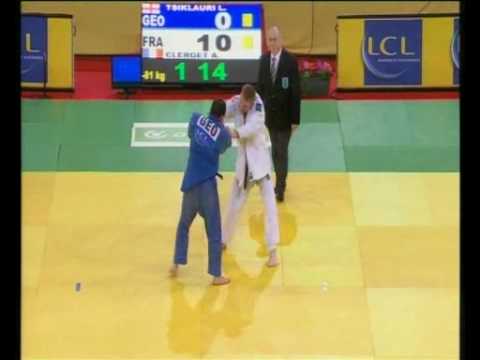 JUDO 2009 Tournois de Paris: Levan Tsiklauri (GEO) - Axel Clerget (FRA)