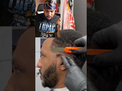 Il coupe avec un cutter ! 🤔👀 #shorts #barber #coiffeur #dégradé #taper