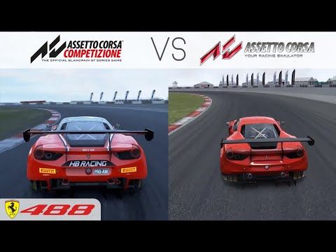Ferrari 488 GT3 Sound Comparison (Assetto Corsa vs Assetto Corsa Competizione)