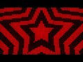 4K 1 Hour Red Star Tunnel Y2K Colorful Aesthetic LED Lights Background Video Screensaver