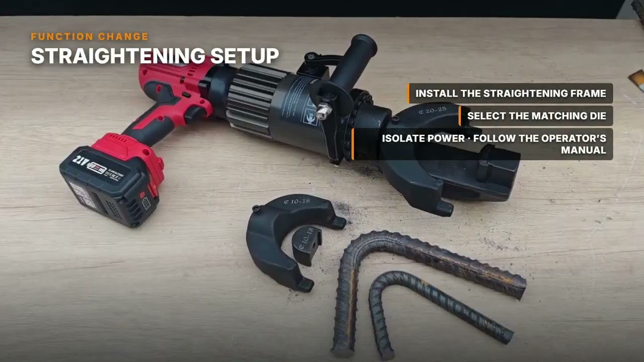 RB-25BR 21 V cordless electro-hydraulic rebar bender