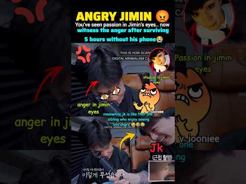 Jimin angry for phone vs laughing jungkook 😭😂 #bts #jk #jimin #jungkook #shorts #youtubeshorts