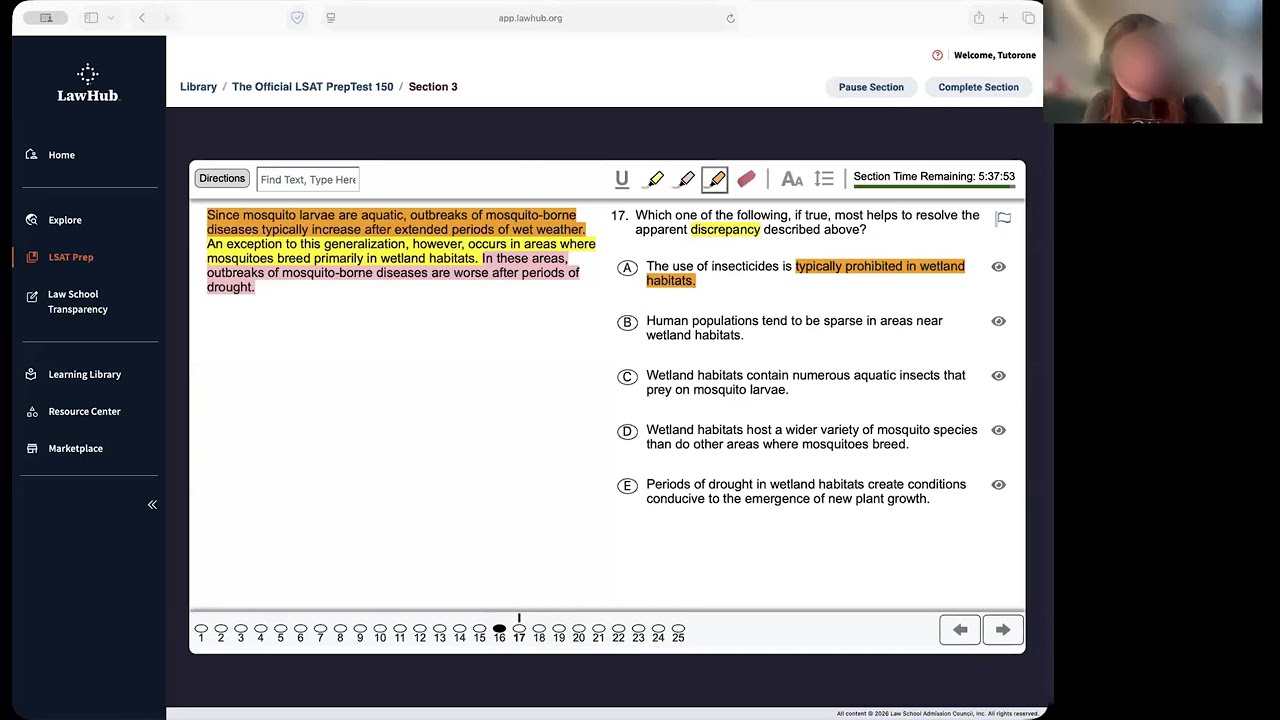 LSAT Paradox Question and Solution