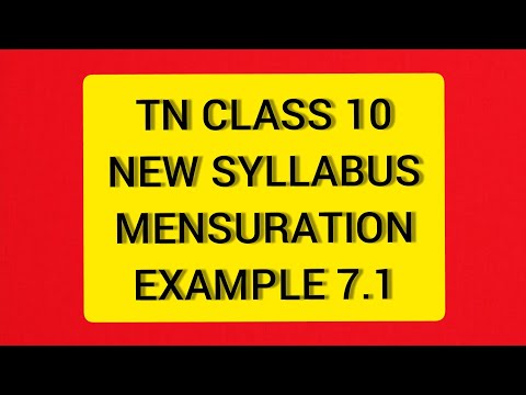 TN Samacheer  10 Maths New Syllabus Mensuration  Example 7.1