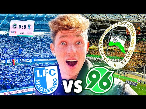 15.000 FCM-Fans & PYRO Hannover 96 - 1. FC Magdeburg  STADIONVLOG