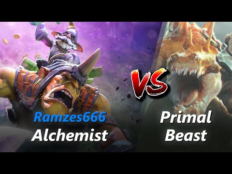 Ramzes666 safelane Alchemist vs Primal Beast/Snapfire | First 10 minutes