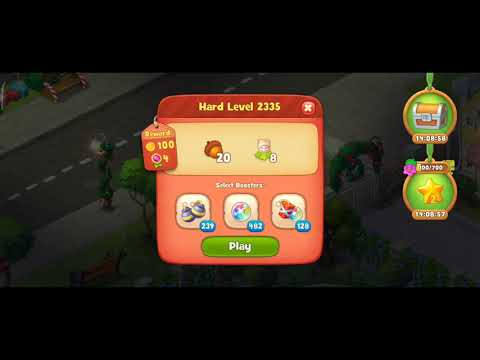 Gardenscapes Level 2335 Walkthrough "No Boosters Used"