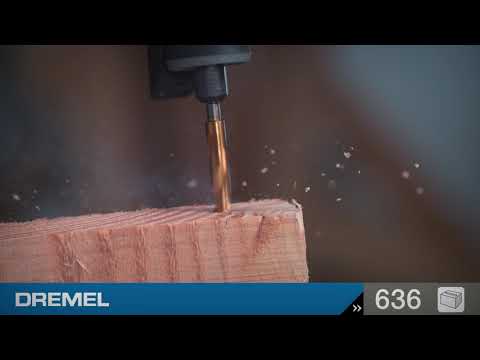 Grąžtas Dremel Bosch 636 medienos grąžtų rinkinys 3/4/5/6 mm video