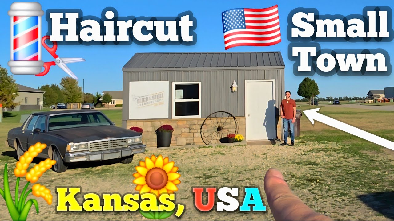 💈Hidden Barber Shack in the Middle of a Small Town  - Pure Relaxation & ASMR Sounds - Kansas 🇺🇸