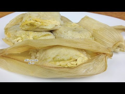 COMO HACER TAMALES VERDES DE POLLO