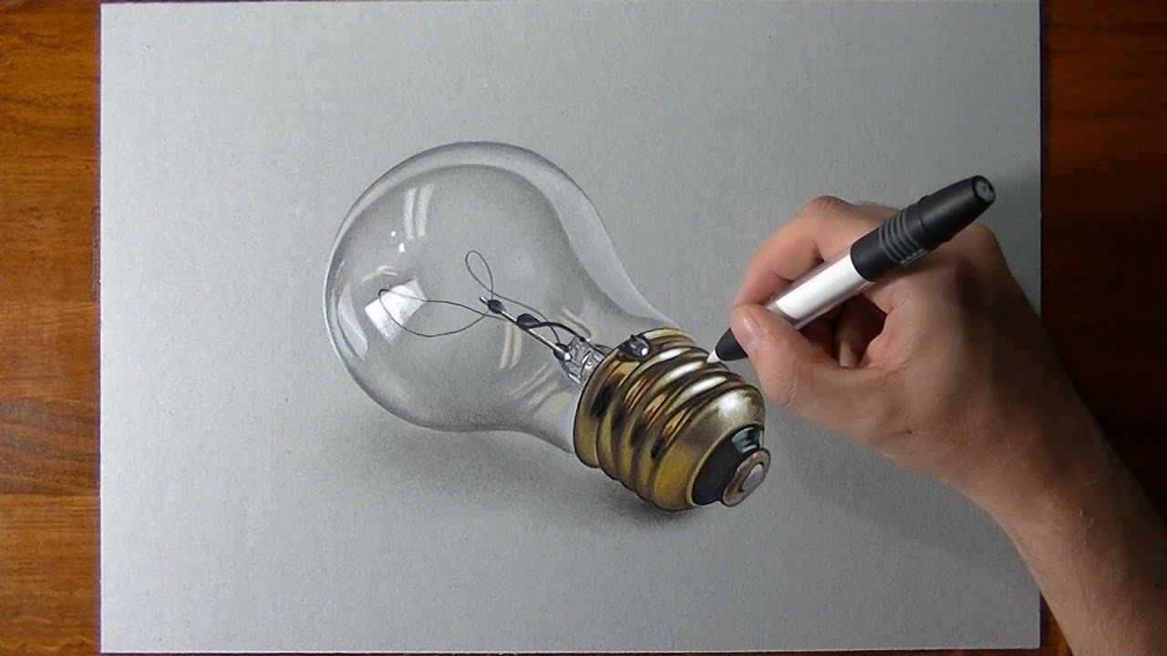 Lightbulb(How to) - Drawing video tutorial by Marcello Barenghi