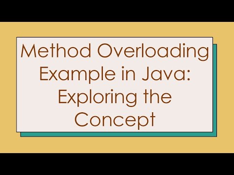 Method Overloading Example In Java Exploring The Concept