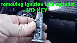 Chevy Cobalt ignition cylinder removal with NO KEY