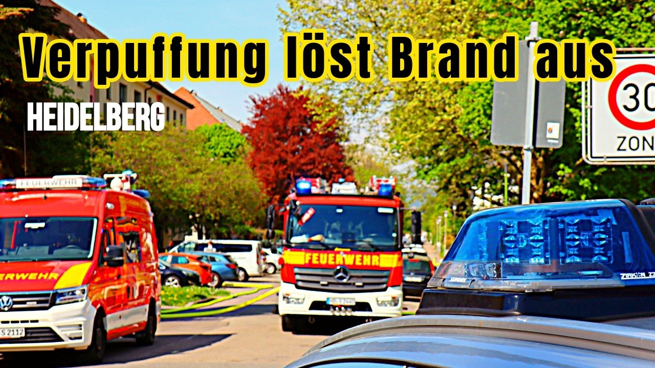 Verpuffung löst Brand aus – Mehrere Verletzte in Heidelberg