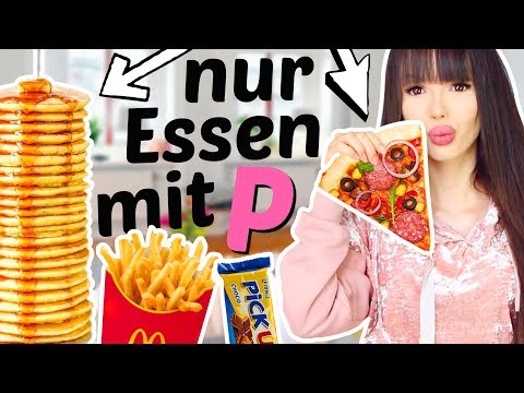 24 Stunden nur Essen mit P essen 🤔 Popcorn, Pfannkuchen, ... | ViktoriaSarina