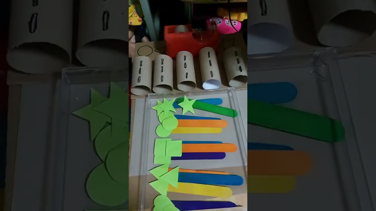 DIY Matching shapes Activity for toddlers #diy #activity #learningactivity #shapes #voiceover