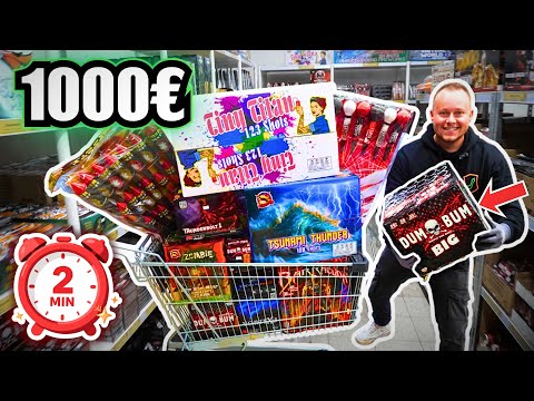 💸 2-Minute Challenge: Buy €1,000 worth of fireworks & light them immediately! 💥