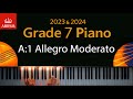 ABRSM 2023 & 2024 - Grade 7 Piano exam - A:1 Allegro Moderato ~ Joseph Haydn