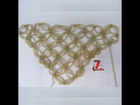 Cum se croseteaza punctul secret in forma de triunghi? ( How to crochet Solomon's knot?)