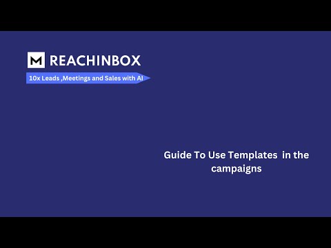 Unlock Email Efficiency: Using Templates in ReachInbox.ai Sequences