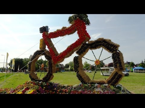Strobalenfiets "aangekleed" - klaar voor Tour de France / Geervliet 2015