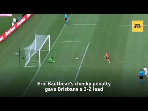 Brisbane Roar Eric Bautheac Scores Cheeky Penalty Against Adelaide United ⚽️