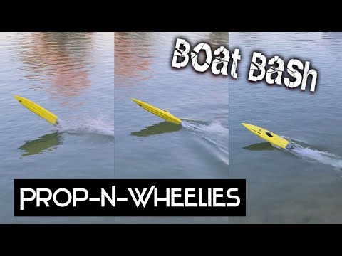 How I Have Fun With Rc Boats - Insane Boat Bash Poping Wheelies
