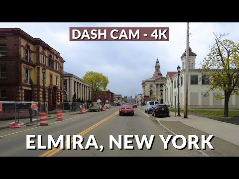🚗 Elmira, New York 🌳🏙️ 4K Drive