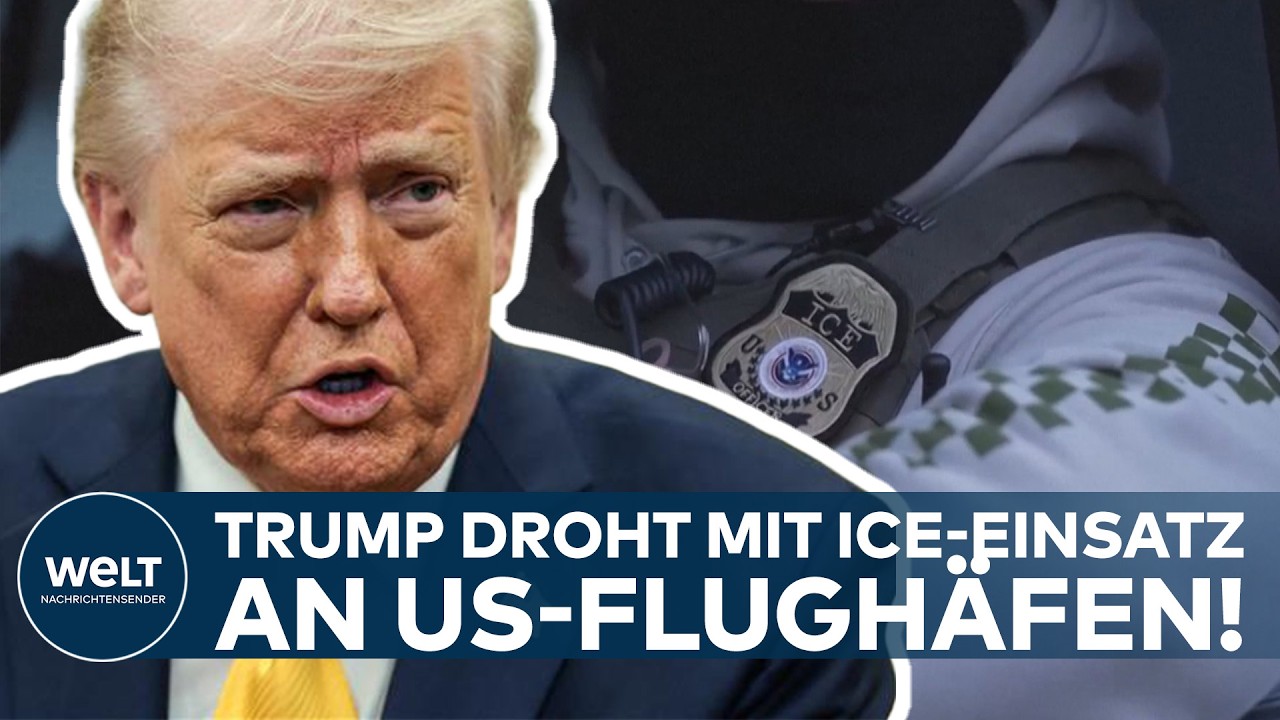 FLUGHÄFEN IN DEN USA: Trump droht im Shutdown mit ICE-Einsatz, Musk bietet TSA-Hilfe an!