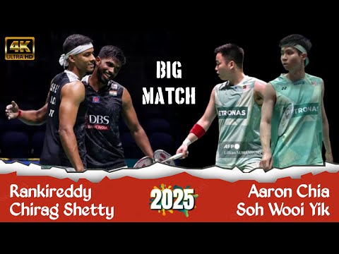 Badminton highlights I Aaron Chia/Soh Wooi Yik vs Rankireddy/Chirag Shetty II Singapore open 2025