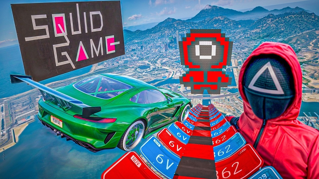 MEGA RAMPA ESPECIAL EL JUEGO DEL CALAMAR! BRUTAL!! - GTA 5 ONLINE