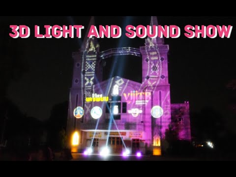 Show de luz e som 3D na Igreja Saint Anna Nong Saeng em Nakhon Phanom #vijitr #thailandtravel