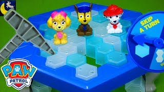 Paw Patrol Games Don&#39;t Drop Chase Don&#39;t Break the Ice Mini Pup Toys Chase Skye Marshall Kids Video