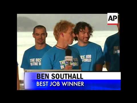 A man from Britain lands the 'best job in the world' as caretaker of a tropical island in Australia,