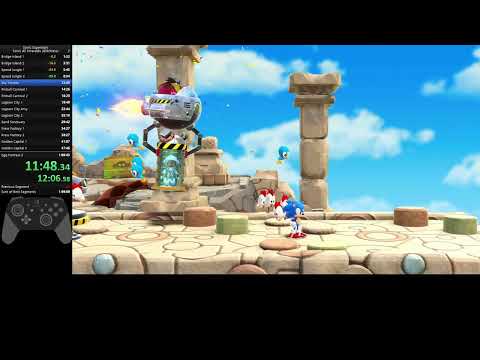 Sonic Superstars - Sonic All Emeralds Glitchless - RTA 1:05:11.54 LRT 1:04:03.56