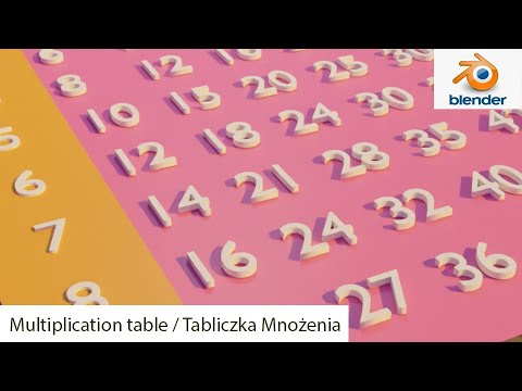 85. Blender 3.2 Python. Multiplication Table / Tabliczka mnożenia