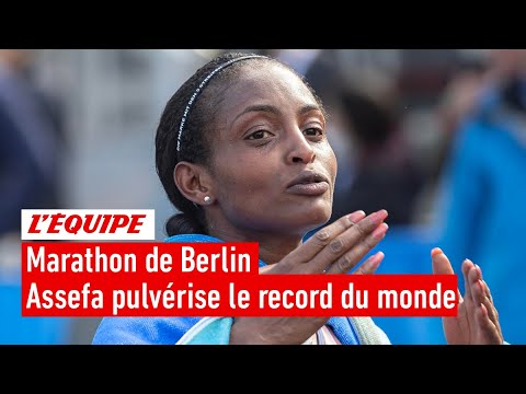 Tigst Assefa smashes marathon world record in Berlin