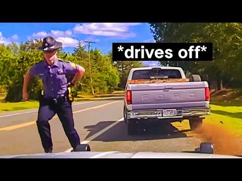 Suspect Drives Into Trooper's Car, Fails Escape Miserably