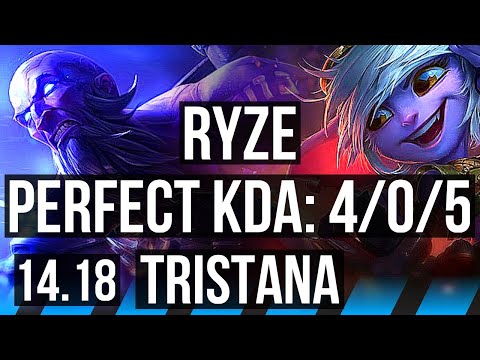 RYZE vs TRISTANA (MID) | 4/0/5 | NA Grandmaster | 14.18