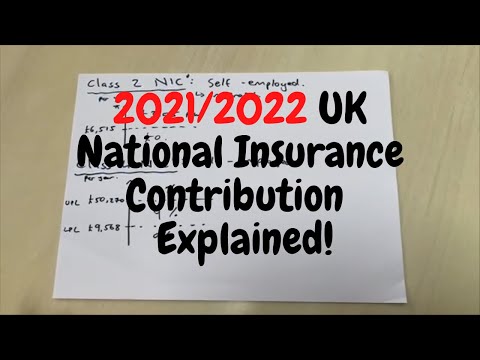 UK National Insurance Contribution Explained - 2021/2022