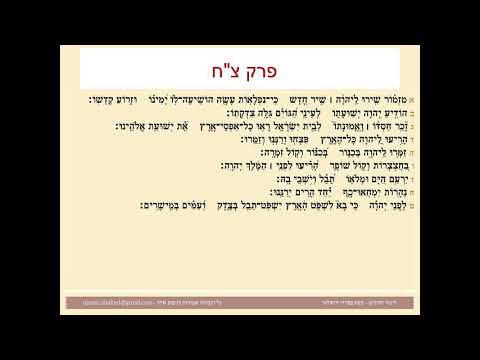 תהילים פרק צח, Psalm 98 נוסח ספרדי ירושלמי