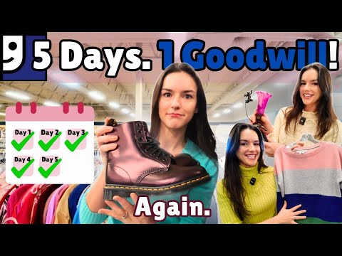 I Thrifted the SAME Goodwill 5 Days in a ROW… AGAIN 😳