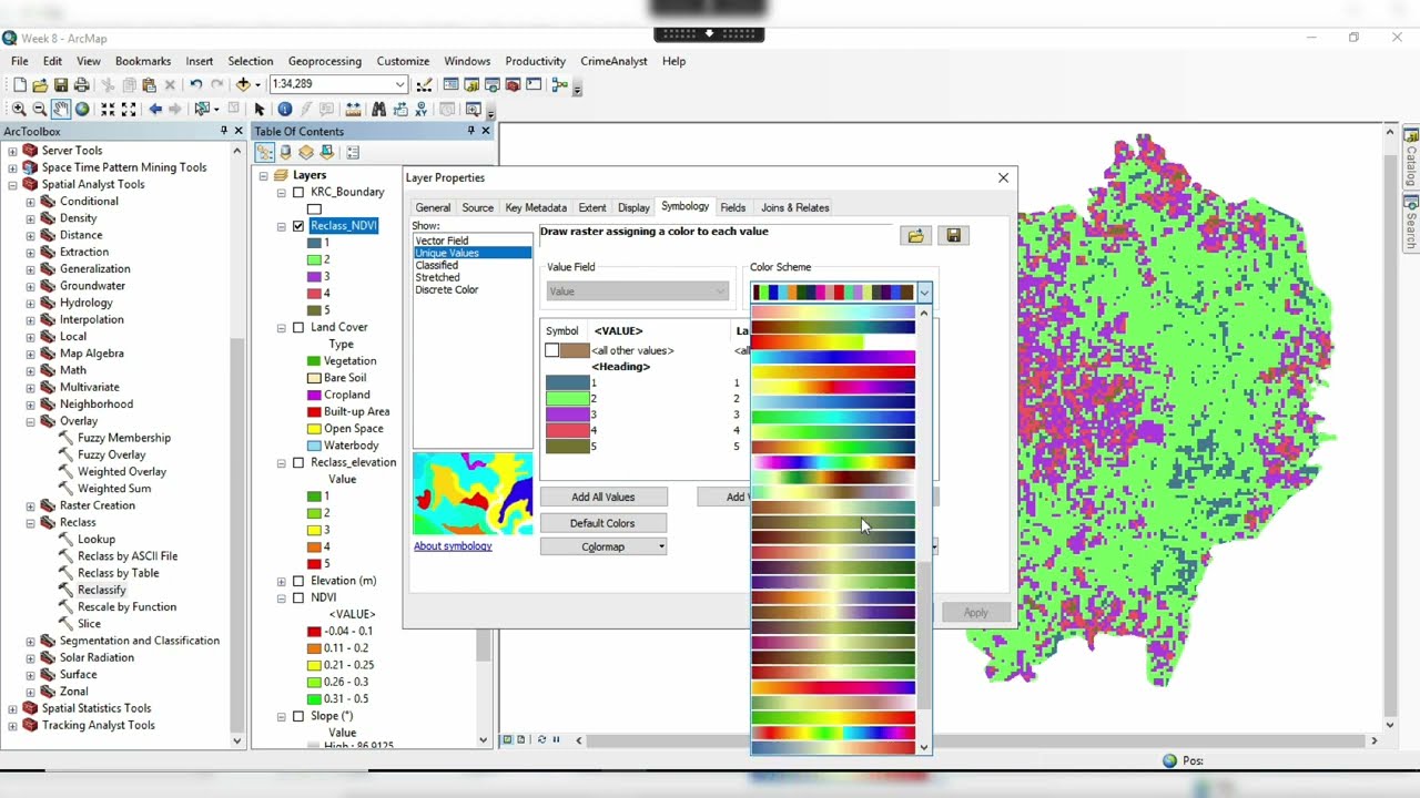 ArcGIS Tutorial: Landslides hazard mapping using the weighted overlay method